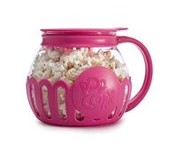 Ecolution Patented Micro-Pop Microwave Popcorn Popper, Borosilicate Glass, Hot Pink