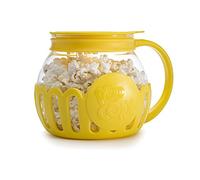 Ecolution Patented Micro-Pop Microwave Popcorn Popper, Borosilicate Glass, Yellow