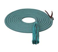 EcoLuxe Bamboo Round Mecate, 1/2" X 22', Turquoise/Charcoal