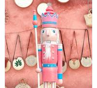 ECOM-CDL Cdl 48" 4Ft Tall Life-Size Large/Giant Red Christmas King On Stand Holds Golden Scepter For Indoor Outdoor Xmas/Event/Ceremonies/Commercial Decoration (K36)