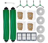 ECOMAID 19Pcs Replacement Kits for iRobot Roomba Plus 405/505 Combo Robot Vacuum Cleaner, Include 2 Main Brush, 4 HEPA Filter, 4 Side Brushes, 4 Dust Bag, 4 Mop Cloths, 1 Cleaning Brush