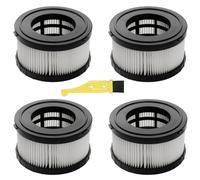 ECOMAID 4 Pack DC5151H HEPA Filter Replacement Compatible with DEWALT DC5151H DC515 DCV517 Wet Dry Vacuum with Cleaning Brush