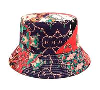 ECOMBOS Women's Reversible Bucket Hat - Printed Sun Hat, UV Protection, Foldable, Lightweight, Breathable, Casual for All-Season Outdoor Red
