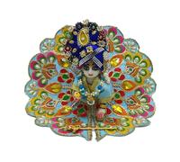 Ecommall Laddu Gopal Dress Size 2 No Combo with Bansuri Mala Pagdi Set l Kanha Ji Thakur Ji Heavy Fancy Poshak for Janmashtami, Rakhi, Diwali Dress (HVST02)