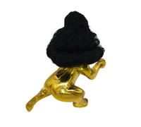 Ecommall Laddu Gopal Hair Size 2 Bal Gopal Wig Shiny Nylon Baal/Kesh for Krishna Idol (Set of 1)