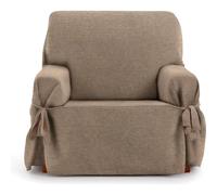 ECOMMERC3 | 1 Seater Sofa Cover Made of Non-Elastic Jacquard Fabric - Beige Sofa Cover with Decorative Ties and Elegant Protection for Your Sofa