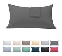 ECOMMERC3 | 105 Extra Soft and Comfortable Pillow Case - Anthracite Pillow Case Made in Spain, Breathable, Easy to Wash