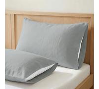 ECOMMERC3 | 135 100% Cotton Pillowcase - Lead Blue Pillow Case Softness and Freshness for a Breathable, Hypoallergenic and Durable Sleep