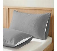 ECOMMERC3 | 150 100% Cotton Pillow Case - Silver Grey Pillow Case Softness and Freshness for a Breathable, Hypoallergenic and Durable Sleep