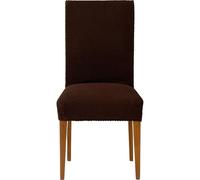 ECOMMERC3 | 2 Bi-elastic Jacquard Chair Covers Adaptable, Breathable and Total Protection - 2 Brown Chair Covers Easy Installation 100% Spanish Manufacture