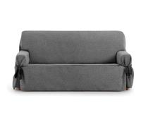 ECOMMERC3 | 2 Seater Sofa Cover Made of Non-Elastic Jacquard Fabric - Anthracite Sofa Cover with Decorative Ties and Elegant Protection for Your Sofa