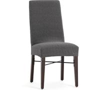 ECOMMERC3 | 2 Super Stretch Fabric Chair Covers - Dark Grey Chair Covers Bi-elastic, Breathable and Adaptable to Multiple Models, Protection Against Daily Wear and Tear