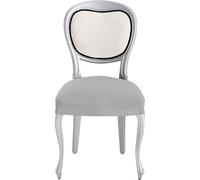 ECOMMERC3 | 2 Universal and Versatile Chair Covers - Pearl Grey Chair Cover Protector Easy to Install for Back, Seat and Arms