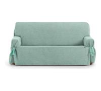 ECOMMERC3 | 3 Seater Sofa Cover Made of Non-Elastic Jacquard Fabric - Green Sofa Cover with Decorative Ties and Elegant Protection for Your Sofa