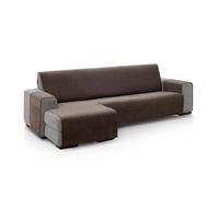 ECOMMERC3 | Chaise Longue Sofa Cover for Left Arm Back Size 240 cm - Brown Chaise Longue Sofa Cover Soft Touch 100% Made in Spain