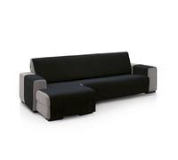ECOMMERC3 | Chaise Longue Sofa Cover for Left Arm Back Size 280 cm - Black Chaise Longue Sofa Cover Soft Touch 100% Made in Spain