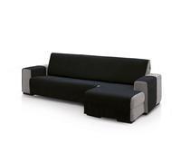 ECOMMERC3 | Chaise Longue Sofa Cover for Right Arm Back Size 240 cm - Black Chaise Longue Sofa Cover Soft Touch 100% Made in Spain