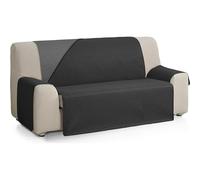 ECOMMERC3 | Extra Soft Touch 4 Seater Sofa Cover - Adjustable Sofa Cover with Padded Anthracite/Black - Reversible Sofa Cover