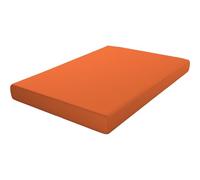 ECOMMERC3 | Fitted Sheet Extra Soft and Comfortable Bed 150 cm - Fitted Sheet Orange 100% Made in Spain, Adjustable, Easy to Wash and Durable