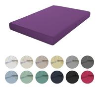ECOMMERC3 | Fitted Sheet Extra Soft and Comfortable Bed 80 cm - Fitted Sheet Lilac Colour Made in Spain, Adjustable, Easy to Wash and Resistant