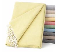 ECOMMERC3 | Multi-purpose Foulard Size 300 x 260 cm for Sofa or Bed - Multipurpose Bedspread Vanilla Colour Decorative Bedspread for Sofa, Bed - Jarapa Sofa or Bed Protector Lightweight and Elegant