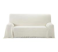 ECOMMERC3 | Multipurpose Bedspread Size 230 x 260 cm for Sofa or Bed - Foulard Multi-Purpose Extra Soft Touch Ecru