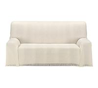 ECOMMERC3 | Multipurpose Bedspread Size 300 x 260 cm for Sofa or Bed - Multi-purpose Foulard Extra Soft Touch Ecru