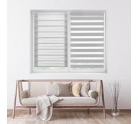 ECOMMERC3 | Night and Day Roller Blind No Drilling Size 35 x 150 cm - Easyfix Blind Without Tools Fabric Size 32 x 145 - Night and Day Blind Silver Grey