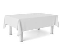 ECOMMERC3 | Oilcloth Tablecloth Size 100 x 140 cm Stain Repellent - Rubber Tablecloth Colour TER White 100% Made in Spain Do Not Bleed Liquids