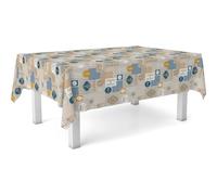 ECOMMERC3 | Oilcloth Tablecloth Size 300 x 140 cm Stain Repellent - Cuisine Blue Oilcloth Tablecloth 100% Made in Spain Do Not Bleed Liquids