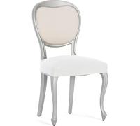 ECOMMERC3 | Pack of 2 Breathable Bi-Elastic Chair Covers - 2 White Chair Covers, Fit Protection Against Daily Wear, Easy to Put on and Remove