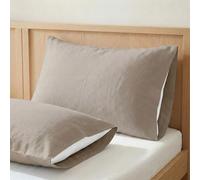 ECOMMERC3 | Pillowcase 45 x 70 cm Pack 2 100% Cotton - Earth Colour Pillowcase Softness and Freshness for a Breathable, Hypoallergenic and Durable Sleep