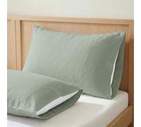 ECOMMERC3 | Pillowcase 45 x 70 cm Pack 2 100% Cotton - Mint Green Pillowcase Softness and Freshness for a Breathable, Hypoallergenic and Durable Sleep