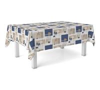 ECOMMERC3 Rectangular Oilcloth Tablecloth Size 180 x 140 cm Style, Durability and Easy Cleaning for Your Table - Stain Resistant and Waterproof Oilcloth Tablecloth