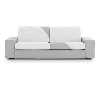 ECOMMERC3 Seat Cover for Bi-Elastic Sofa Size S - White Chair Cover, Easy to Put on and Remove with Fastening Bands