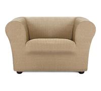 ECOMMERC3 | Sofa Cover Size 1 Seater Bi-elastic Super Elastic Chester and Klippan Sofas - Beige Sofa Cover, Anti-Wear Protector, Breathable, Maximum Fit with Supportive Foams and Rubbers