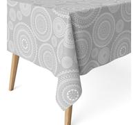 ECOMMERC3 | Stain Resistant Tablecloth for Rectangular Table Size 100 x 140 cm - Stain Resistant Extra Soft and Waterproof Tablecloth Grey