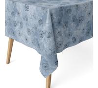 ECOMMERC3 | Stain Resistant Tablecloth for Rectangular Table Size 200 x 140 cm - Stain Resistant Extra Soft and Waterproof Tablecloth Blue