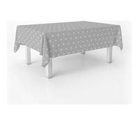 ECOMMERC3 Stain-Resistant Tablecloth for Rectangular Table, Size 220 x 140 cm, Dirt-Repellent Tablecloth, Extra Soft and Waterproof, Polygon Grey