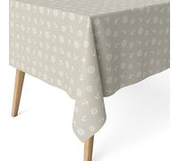 ECOMMERC3 | Stain Resistant Tablecloth for Rectangular Table Size 250 x 140 cm - Stain Resistant Extra Soft and Waterproof Tablecloth Beige