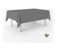 ECOMMERC3 | Stain Resistant Vichy Tablecloth for Rectangular Table Size 100 x 140 cm - Vichy Tablecloth Extra Soft and Waterproof Touch Black