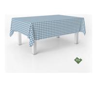 ECOMMERC3 | Stain Resistant Vichy Tablecloth for Rectangular Table Size 220 x 140 cm - Vichy Tablecloth Extra Soft and Waterproof Touch Blue
