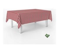 ECOMMERC3 | Stain Resistant Vichy Tablecloth for Rectangular Table Size 240 x 140 cm - Vichy Tablecloth Extra Soft and Waterproof Touch Red