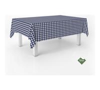 ECOMMERC3 | Stain Resistant Vichy Tablecloth for Rectangular Table Size 250 x 140 cm - Vichy Tablecloth Extra Soft and Waterproof Touch Navy