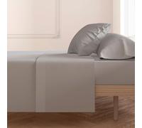 ECOMMERC3 | Top Sheet Bed 105 cm, 100% Soft, Breathable Cotton, Extra Soft Top Sheet Silver Grey