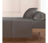 ECOMMERC3 | Top Sheet for Bed 105 cm 100% Soft, Breathable Cotton Extra Soft Top Sheet Anthracite