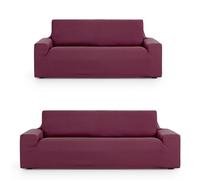 ECOMMERC3 | Universal and Versatile 3+2 Duo Sofa Cover - Bordeaux Protector Easy to Install for Back, Seat and Arms