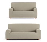 ECOMMERC3 | Universal and Versatile Duo 3+2 Sofa Cover - Mink Colour Protector Easy to Install for Back, Seat and Arms