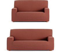 ECOMMERC3 | Universal and Versatile Duo 3+2 Sofa Cover - Orange Protector Easy to Install for Back, Seat and Arms