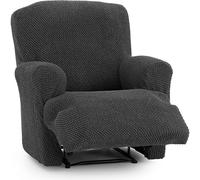 ECOMMERC3 Universal and Versatile Sofa Cover for 1 Seater Feet Together Relax - Anthracite Sofa Cover Protector Easy to Install for Back, Seat and Arms